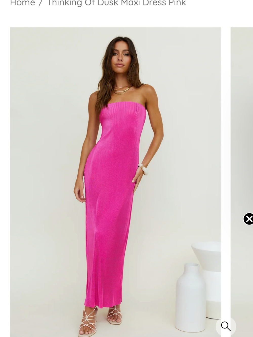 Thinking of Dusk FortunateOne strapless maxi
